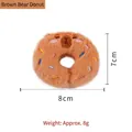 Süßes weiches Plüschtier für Katzen in Form eines braunen Bären-Donuts mit Katzenminze - Brauner Bär Donut