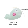 Mint green plush whale cat toy with catnip, lightweight cat kicker toy, 8.5x4.5cm size - Whale