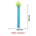 Blue funny long monster plush dog toy with green hair, width 6cm and length 40cm - Blue Funny Head Long Monster