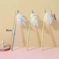 Detail of cat wand teaser showing 38cm wand length and 14cm feather part - Fairy Wand / 38cm Rod Length