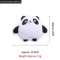 Cute panda shaped catnip plush toy for cats with crinkle paper detail, 10.5cm x 8cm - Panda Style With Catnip and Crinkle Paper