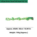 Durable yellow and green cotton rope dog toy with 4 knots for interactive chewing - 48cm / Yellow Green Large Pull Knot