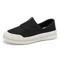 Mocasines de malla negra transpirable para hombre con suela de goma blanca gruesa y ligera - 39 / Negro
