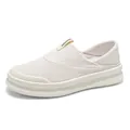 Zapatillas de lona beige transpirables para hombre con suela gruesa estilo de verano - 39 / Beige