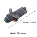 Peluche per cani a forma di coniglio grigio, lunghezza 33cm, peso 84g, resistente - Coniglio Grigio