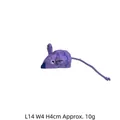 Giocattolo interattivo per gatti a forma di topo in peluche viola per dentizione - Topo Erba Gatta Viola
