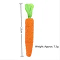 Detailed view of 22cm sisal carrot chew toy for cats showing weight approx 7.5g - Carrot (Loose Packing)