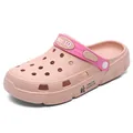 Comfortable breathable pink thick-sole clogs for summer beach and outdoor activities - Size 36 / Female Style / Pink