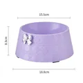 Gamelle matelassée violette avec nœud et dimensions - Style Nœud Papillon Argenté / Violet