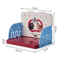 Blue and red pet snack storage rack with cute cartoon cat and dog patterns size 32cm - Red (Pet Dopamine Dining Table)