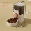 Professionele roze automatische voerbak voor katten met een hoogte van 21 cm - Huisdierenvoerautomaat / 1000ml / Roze