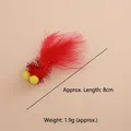 Red feather goldfish replacement head for cat wand toy - Red Goldfish Style