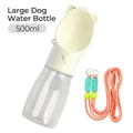 Tragbare 500ml Haustier-Wasserflasche mit Bärenschale und buntem Umhängegurt - 500ml Großer Becher / Weiß