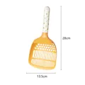 Durable yellow cat litter scoop with 28cm length and heart-shaped sifting holes - Bag Packaging / Yellow
