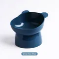 Deep sea blue panda-shaped tilted high-footed cat bowl for neck protection 15° - Deep Sea Blue