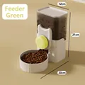 Automatische voerbak voor katten en honden in het groen, afmetingen 21x20x12 cm. - Huisdierenvoerautomaat / 1000ml / Groen