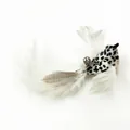 Realistic feather bird cat toy with leopard print and bell for indoor feline play - Bird Shape