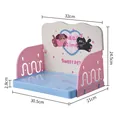 Pink and blue pet snack organizer rack with clear dimension markings 30.5x21x24.5cm - Blue (Pet Dopamine Dining Table)