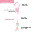 Adjustable pink plush spring cat toy with bell ball and colorful feathers for play - Extended Version / Pink Spring Bell Feather Ball
