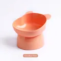 Ergonomic elevated tilted cat bowl with cute cat ear design in rouge pink color - Rouge Pink