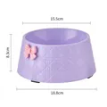 Purple bow pet bowl with rhombus pattern and dimensions 15.5cm x 18.8cm x 8.3cm - Pink Bow / Purple