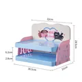 Pink and blue double-layer pet snack storage rack with cute cartoon patterns and dimensions - Double Layer / Blue