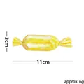 Gouden snoepvormig kattenkruid speeltje voor katten, maat 11x3 cm - Geel Snoep