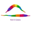 Testa di ricambio per bacchetta gatto bruco peluche 22cm in 5 colori arcobaleno - 22cm / Bruco a 5 Colori Scuri