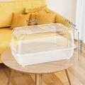 Large luxury transparent acrylic hamster cage measuring 60.53 x 37.42 x 30.65 cm - Semi-Transparent PP and PET Cage