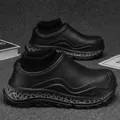 Stylish black fleece-lined platform winter mules with warm knitted sock cuff design - 35-36 / Black