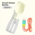 380ml tragbare Haustier-Wasserflasche mit Panda-Motiv und verstellbarem Schultergurt - 380ml Kleiner Becher / Weiß