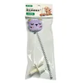Purple plush cat head pet toy with flexible spring and base for cat scratching posts - Purple Cat