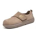 Zapatos de gamuza marrón premium para hombre con diseño transpirable y correa ajustable - 39 / Arena