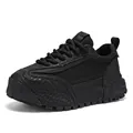 Baskets chunky homme en maille respirante noire avec semelle épaisse - Noir (OK888)