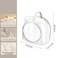 Transparent portable PET cat bed capsule with a convenient handle for all seasons - Fully Enclosed / Fully Enclosed / Clear