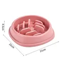 Haltbarer rosa Anti-Schling-Napf für Hunde und Katzen, rutschfestes Design, 21 cm x 21 cm - Wollknäuel Stil / 21x21cm / Rosa