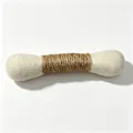 Pure wool giant cotton swab cat toy featuring durable natural hemp rope in the center section - Thickened with Rope