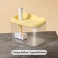 Fuente de agua automática para gatos amarillo crema con sistema de filtrado circulante - 1.5L USB Cuadrado Básico (Amarillo)