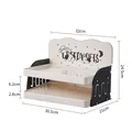 Two-tier adjustable pet storage rack and dining table for dogs and cats - Double Layer / White Polka Dot