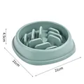 Grüner Anti-Schling-Napf für Hunde und Katzen, 21cm x 4,5cm Anti-Erstickungs-Design - Wollknäuel Stil / 21x21cm / Grün
