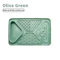 Olivegrüne Silikon-Leckmatte für Katzen mit verschiedenen Strukturen, Größe 28x18x4cm - 1 Stück / Olivgrün