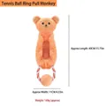 Orange monkey plush dog toy with tennis ball and durable rope pull - Monkey Shape / Orange Monkey