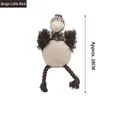 Beige plush bird dog toy featuring durable cotton rope legs and Oxford cloth body - Beige Bird