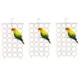 Large colorful cotton rope parrot climbing net set for bird cage toy accessories - 3 Units Pack (With Buckles)