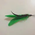 Ricambio piuma verde resistente per bacchetta gatto, gioco interattivo per gatti. - Verde