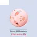 Pink hollow pet cat ball toy with bell, 6cm diameter and 13g lightweight play ball - Pink Bell Ball