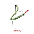 Interactive green plush snake cat teaser wand toy with 41cm short rod and 74cm tail. - Short Pole Large Eye Snake / Green