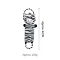 Cute zebra shaped plush dog toy with durable cotton rope handle for chewing 42cm - Zebra / 42 cm
