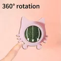 Wall-mounted catnip ball toy in pink cat head shape with 360-degree rotation - Pink
