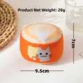 Juguete de peluche para gatos con forma de lata y catnip, cascabel, diámetro de 9,5 cm - Lata de Gato